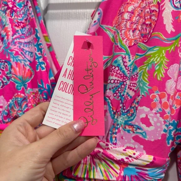 NWT Lilly Pulitzer Parigi Skort Romper S Pink Isle Shell Me Something Good dress - Picture 3 of 5